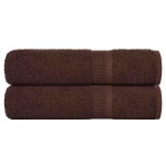 Badehåndklæder 2 stk. 100x150cm 360g/m2 100% bomuld brun
