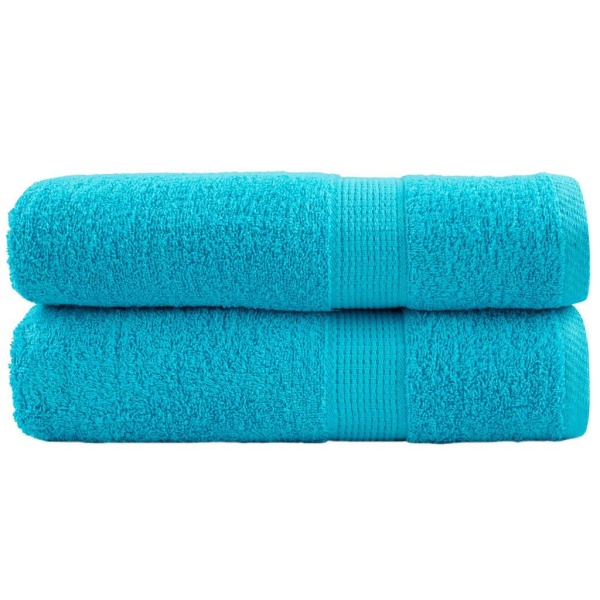 Badehåndklæder 2 stk. Premium 100x150 cm 100 % bomuld grøn