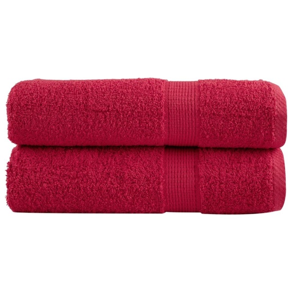 Badehåndklæder 2 stk. Premium 100x150 cm 100 % bomuld grøn