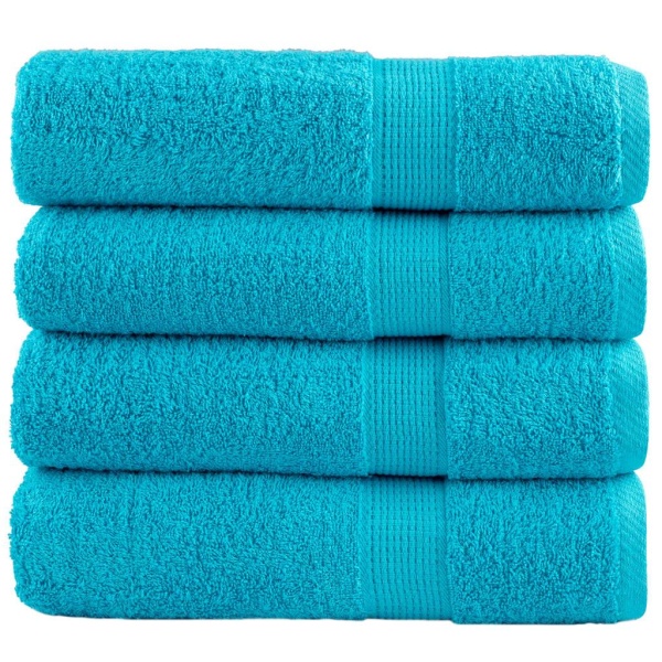 Badehåndklæder 4 stk. Premium 100x150 cm 100 % bomuld grøn