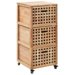 Badeværelsesskab 41x41x91 cm massivt valnøddetræ