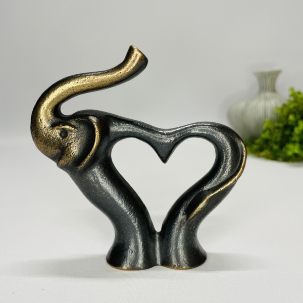 Elefant - skulptur i ægte bronze