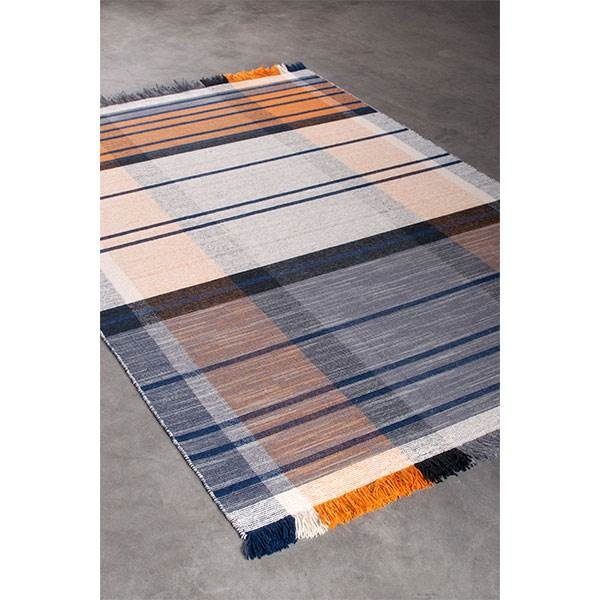 HC Tæpper Kreta - 100% uld - Orange/Blue - 160 x 230 cm
