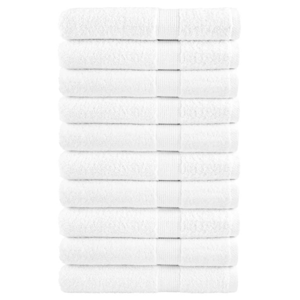 Håndklæder 10 stk. Premium 100x200 cm 100 % bomuld hvid