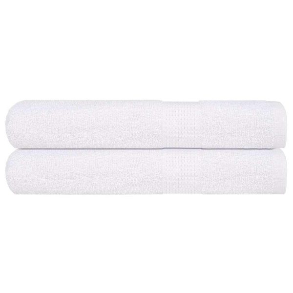 Håndklæder 2 stk. 100x200 cm 360 g/m2 100 % bomuld hvid