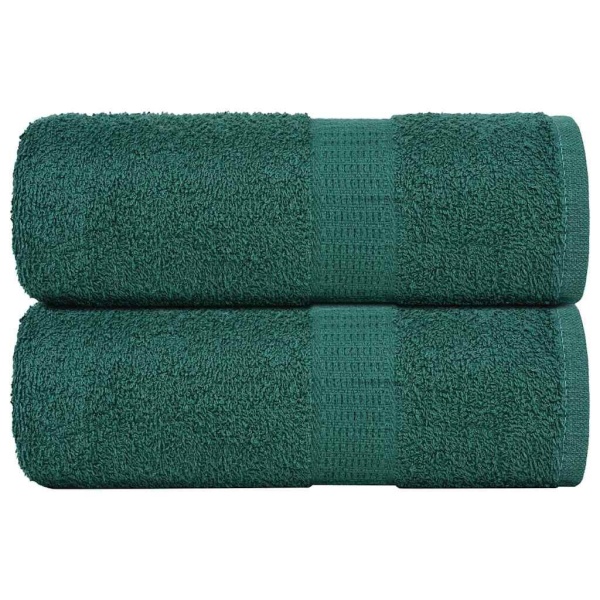 Håndklæder 2 stk. 30x30 cm 360 g/m2 100 % bomuld grøn