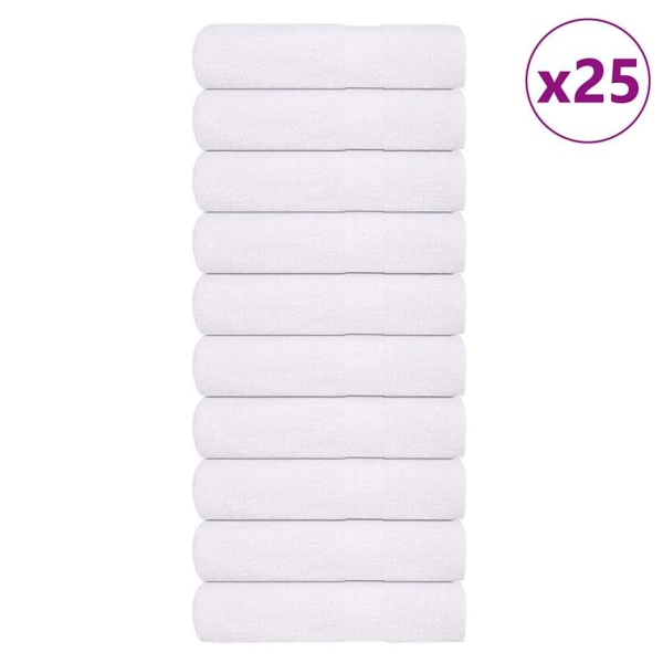 Håndklæder 25 stk. 70x140 cm 360 g/m2 100 % bomuld hvid