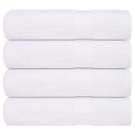 Håndklæder 4 stk. 70x140 cm 360 g/m2 100 % bomuld hvid