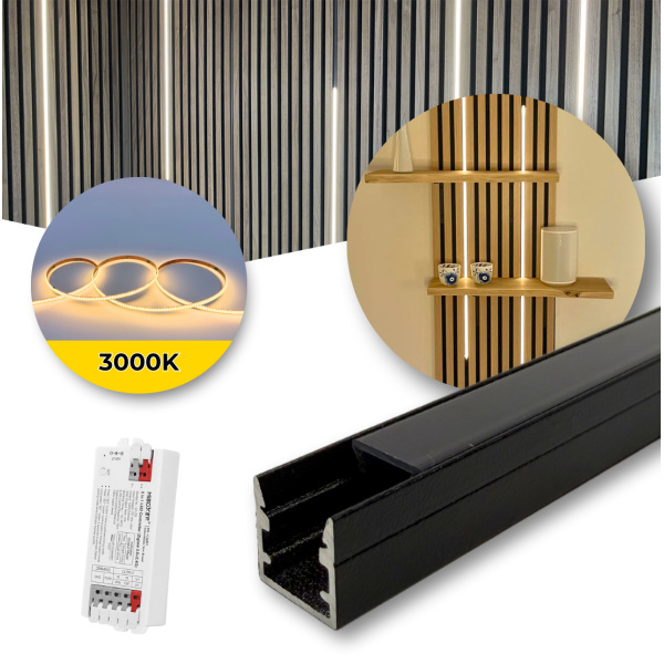 LED til Akustikpanel - 3000K - 120cm - Inkl. Controller & Profil