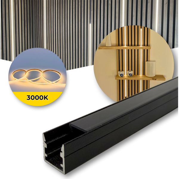 LED til Akustikpanel - 3000K - 120cm - Inkl. Profil