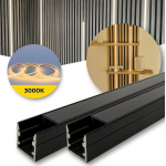 LED til Akustikpanel - 3000K - 2x120cm - Inkl. Profil