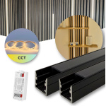 LED til Akustikpanel - CCT - 2x120cm - Inkl. Controller & Profil