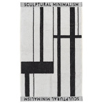 Minimal, Håndklæde, sort/hvid, 50x80 cm, bomuld