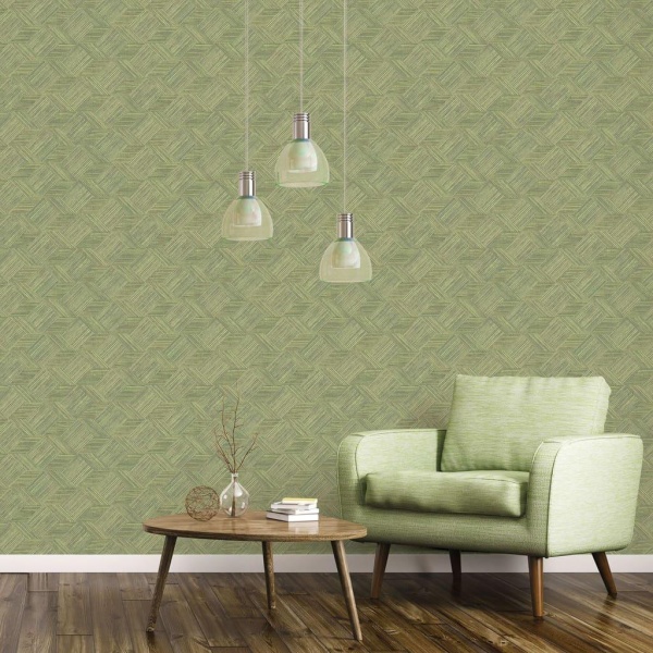 Noordwand tapet Evergreen Wicker Natural grøn
