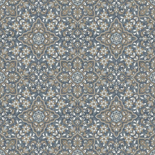 Noordwand tapet Homestyle Portugese Tiles brun og blå