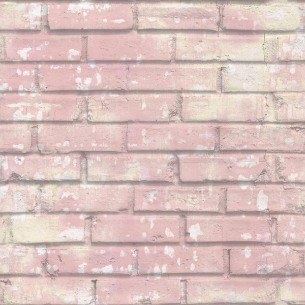 Noordwand tapet Urban Friends & Coffee Bricks lyserød og hvid