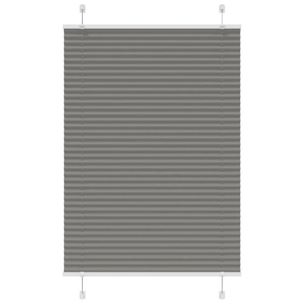 Plisségardin Antracit 100x150 cm Stofbredde 99,4 cm Polyester