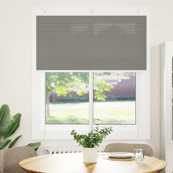 Plisségardin Antracit 115x100 cm Stofbredde 114,4 cm Polyester