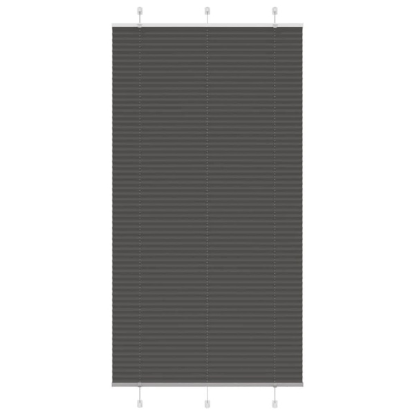 Plisségardin Sort 110x200 cm Stofbredde 109,4 cm Polyester