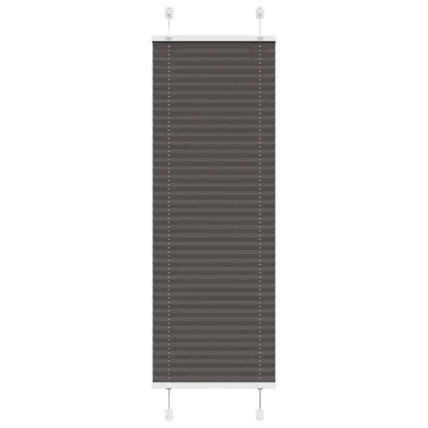 Plisségardin Sort 45x100 cm Stofbredde 44,4 cm Polyester
