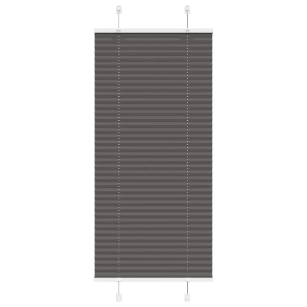 Plisségardin Sort 55x100 cm Stofbredde 54,4 cm Polyester