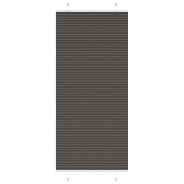 Plisségardin Sort 85x200 cm Stofbredde 84,4 cm Polyester