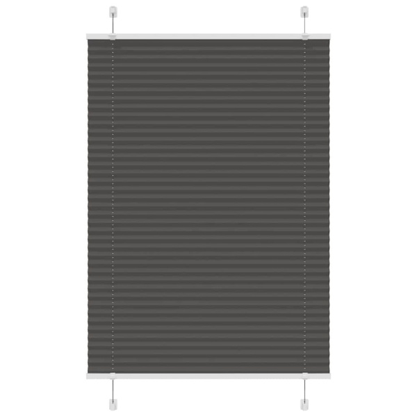 Plisségardin Sort 90x150 cm Stofbredde 89,4 cm Polyester