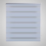Rullegardin i zebradesign 80 x 150 cm hvid
