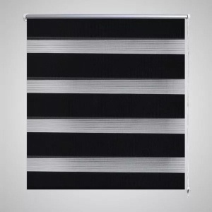 Rullegardin zebradesign sort 90 x 150 cm