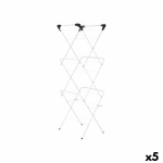 Sammenfoldeligt Tørrestativ Hvid Sort 47 x 41 x 136 cm Vertikalt (5 enheder)