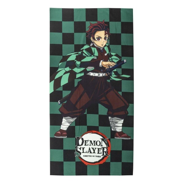 Strandhåndklæde Demon Slayer Grøn 100 % polyester 70 x 140 cm