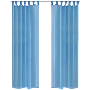 Turkis gardin 140 x 245 cm 2 stk