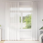 Voile-gardiner med løkker 2 stk. 140x245 cm hvid