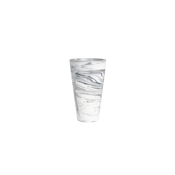 ZUIVER Conic vase S, rund - hvid og sort harpiks