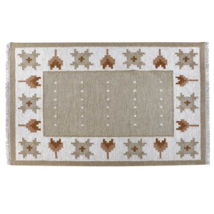 C. Olesen Kelim tæppe - Porto - Beige - 80 x 325 cm.