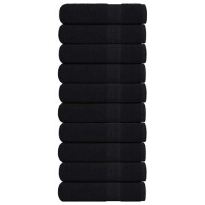 Håndklæder 10 stk. 70x140 cm 360 g/m2 100 % bomuld sort