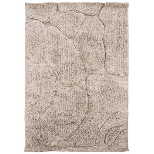 Kala tæppe i uld og bomuld 230 x 160 cm - Taupe