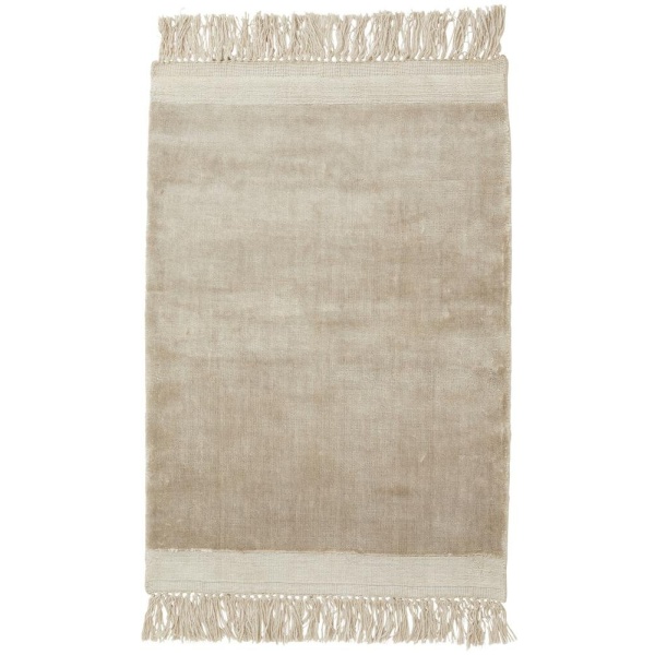 NORDAL FILUCA SHINY TÆPPE M/FRYNSER BEIGE - 240
