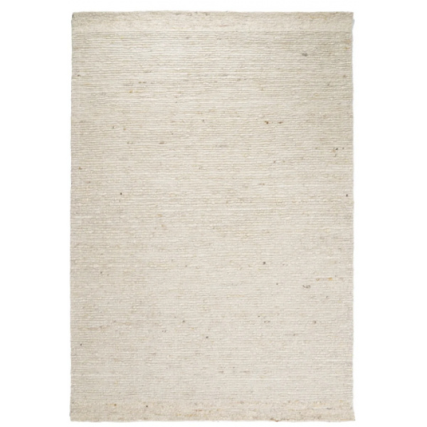 Takara tæppe i 90% uld og 10% polyester 290 x 390 cm - Elfenbenshvid meleret