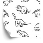 Tapet - For børn med dinosaurer dyr