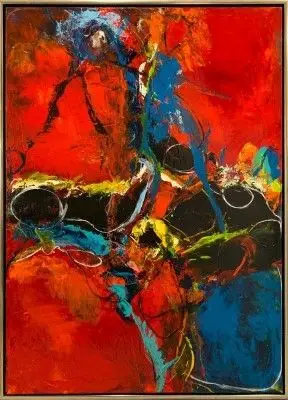 maleri af claus krøjgaard-100x140-cm
