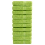 Badehåndklæder 10 stk. Premium 100x150 cm 100 % bomuld grøn