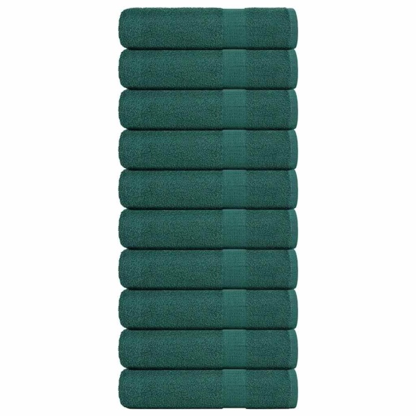 Badehåndklæder 10stk. 100x150cm 360g/m2 100% bomuld grøn
