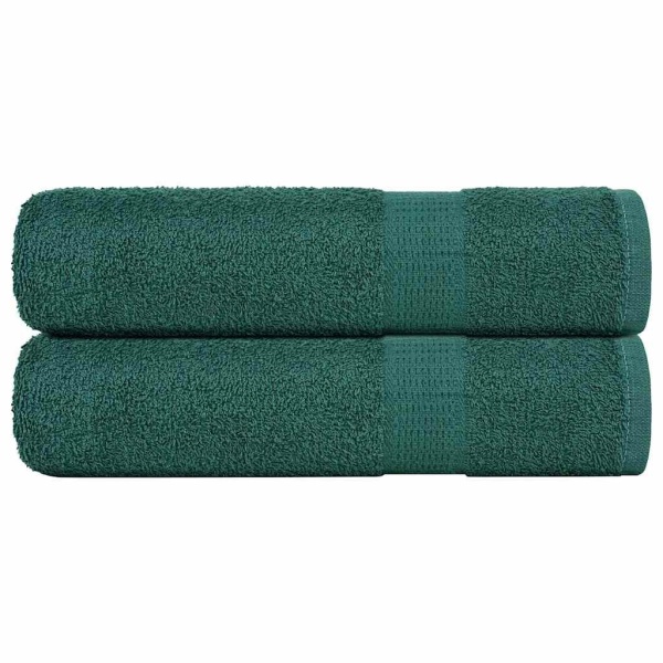 Badehåndklæder 2 stk. 100x150cm 360g/m2 100% bomuld grøn